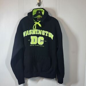 Washington D.C. Men's Black & Green Hoodie
